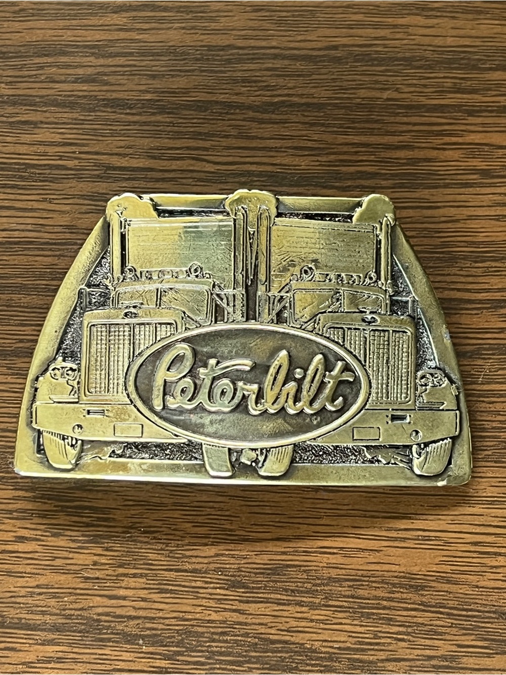 Vintage Limited Edition Brass Peterbilt Belt Buckle from 1976 #435